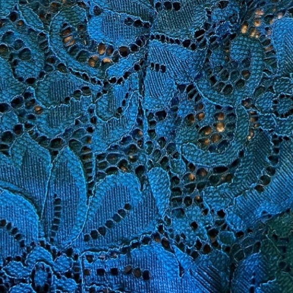 Express Top Lace open back teal  Small - Picture 4 of 10